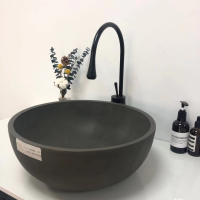 Раковина накладная RAVAL из бетона темно-серая RB004-DG