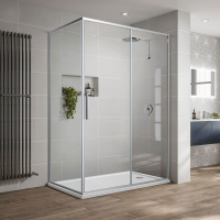 Душевой уголок Vincea  Slim-U VSR-2SU9012CL (120х90)  хром, стекло прозрачное