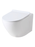 Унитаз подвесной Orange C07-100W безободковый, сиденье с микролифтом