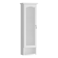 Шкаф Opadiris Риспекто подвесной, одностворчатый, цвет белый матовый, левый, с матовым стеклом 00-00006080