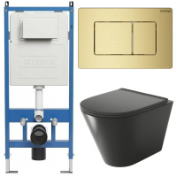 Комплект унитаза с инсталляцией Grossman Classic 97.4477BMS.04.32M с клавишей смыва