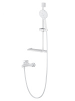 Смеситель для ванны с душевым гарнитуром WONZON & WOGHAND ALFA, белый матовый WW-AE3201-MW