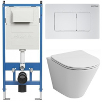 Комплект унитаза с инсталляцией Grossman Classic 97.4477S.04.01M с клавишей смыва