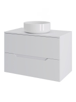 Тумба с раковиной подвесная 70 см, Orange Line Li-70TuwMDF+B09-360W белый