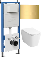 Комплект унитаза с инсталляцией Grossman Pragma 97.4479SQ.03.300 с клавишей смыва
