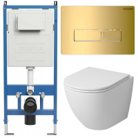 Комплект унитаза с инсталляцией Grossman Pragma 97.4455MS.03.300 с клавишей смыва