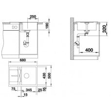 Мойка кухонная Blanco  METRA 45S Compact SILGRANIT PuraDur (антрацит), 519572