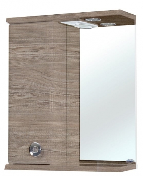 BELLEZZA Неаполь-50 зеркало-шкаф карпатская ель (пленка ПВХ) лев./прав. (свет.)