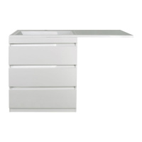 Тумба под стиральную машину напольная Style Line Даллас СС-00002221 белый