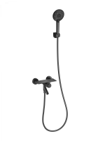 Смеситель для ванны с душем WONZON & WOGHAND, темный графит WW-FE05L221-BGG