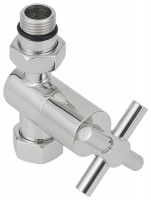 Вентиль прямой Сунержа (крест) G 1/2" НР х G 3/4" НГ Шампань 020-1409-1234