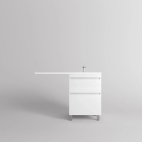 Тумба под стиральную машину напольная без раковины Style Line Даллас Леон СС-00002438 белый глянец