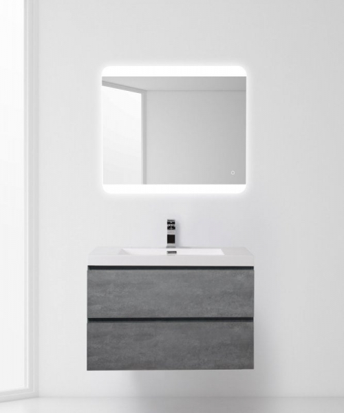 База под раковину подвесная BelBagno LUCE-900-2C-SO-SCM Stucco Cemento