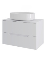 Тумба с раковиной подвесная 70 см, Orange Line Li-70TuwMDF+B07-540W белый