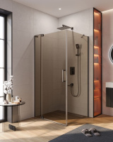 Душевой уголок (80х100) CEZARES SLIDER SLIDER-AH-1-100-80/90-BR-GM