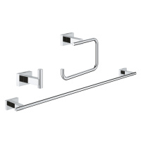 Набор аксессуаров GROHE Essentials Cube (3 предмета) 40777 001 (40777001) хром  Набор аксессуаров GROHE Essentials Cube (3 предмета) 40777 001 (40777001) хром