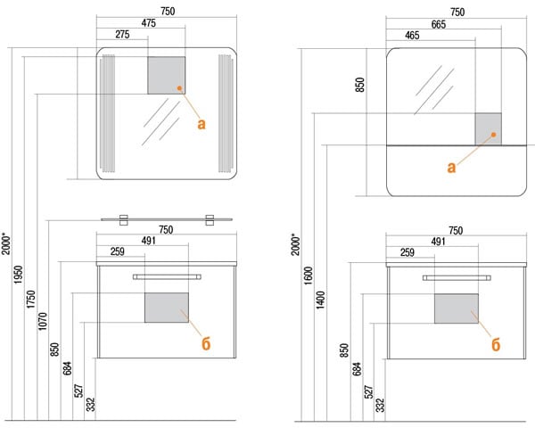 Шкаф-пенал левый Акватон Валенсия 1A123903VA39L