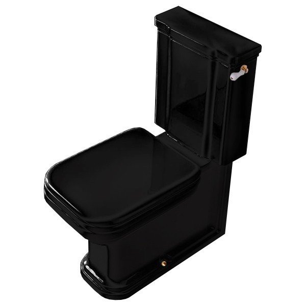 Сиденье для унитаза Kerasan Waldorf 418804 черный, петли хром