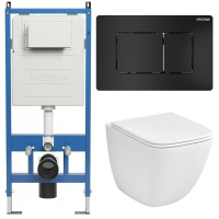 Комплект унитаза с инсталляцией Grossman Classic 97.4497SQC.04.21M с клавишей смыва