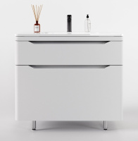 Тумба под раковину Style Line Марелла 90 Люкс Plus СС-00002416 белый матовый