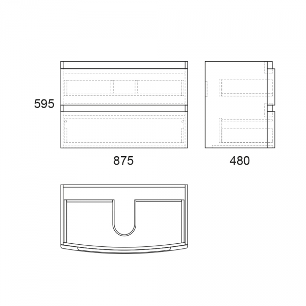 Тумба под раковину Owl 1975 Gotland tiffani, 90 см, 2 ящика OW010230