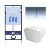 Комплект унитаза с инсталляцией SET AQUATEK АМАДЕО-010 4в1