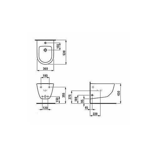 Биде подвесное Laufen Pro 8.3095.2.000.302.1