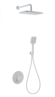 Душевая система с термостатом встраиваемая WONZON & WOGHAND, белый матовый WW-D2017-A-MW