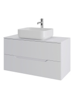 Тумба с раковиной подвесная 100 см, Orange Line Li-100TuwMDF+B05-500W белый