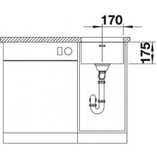 Кухонная мойка Blanco Supra 340-U (c корзинчатым вентилем) 518199