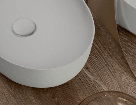 Раковина накладная (40х40) Kerasan Nolita 534459 серый матовый