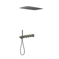 Душевая система встроенная с термостатом Timo Saona черное золото SX-2319/18SM
