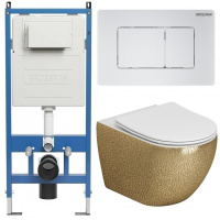 Комплект унитаза с инсталляцией Grossman Classic 97.4411GWLS.04.01M с клавишей смыва