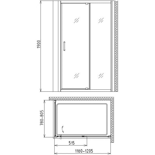 Душевой уголок Gemy Sunny Bay "S28131B-A80 (S28191B + A80)"