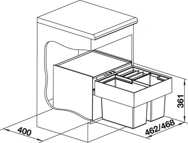 Система сортировки мусора Blanco Select 50/3 520779