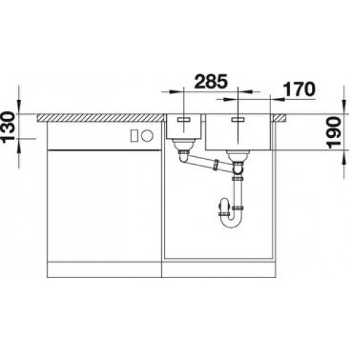 Кухонная мойка Blanco Andano 340/180-IF/A 522996