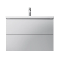 Тумба с раковиной 80 см Am.Pm Gem M90-FHX0802WG-WCC0802WG белый глянец