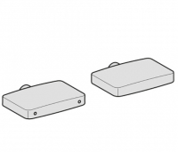 Комплект поворотных ручек для смесителя для раковины Geberit ONE прямоугольного исполнения, настенный монтаж: Глянцевый хром 244.302.21.1