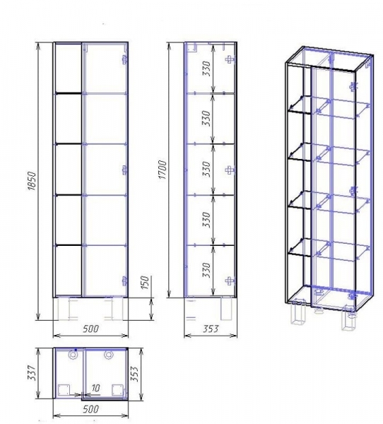 Шкаф-пенал Alvaro Banos Armonia 8404.0300