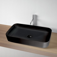 Раковина накладная (70х43) Kerasan Tribeca 460231 черный матовый