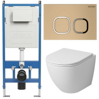 Комплект унитаза с инсталляцией Grossman Cosmo 97.4455MS.02.310 с клавишей смыва