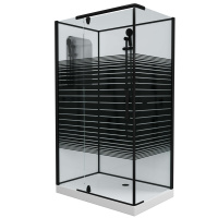 Душевая кабина (120х80) Grossman Classic GR272QL распашная, черный, прозрачный