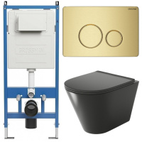 Комплект унитаза с инсталляцией Grossman Style 97.4477BMS.05.32M с клавишей смыва