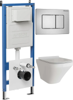 Комплект унитаза с инсталляцией Grossman Classic 97.4440S.04.12M с клавишей смыва