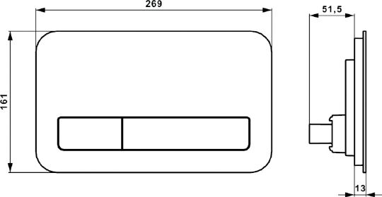 Клавиша смыва Villeroy&Boch ViConnect 922400RT
