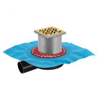 Душевой трап (15х15) Berges Wasserhaus Zentrum Antik 094365 бронза