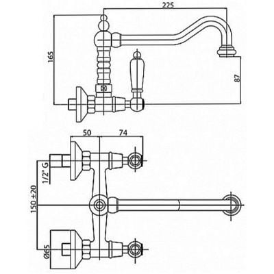 Смеситель для кухни Cezares First FIRST-LLP-03/24-Nc