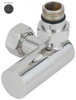 Вентиль Сунержа 3D правый цилиндр (G 1/2" НР х G 3/4" НГ) 9011-1403-1234 графит 