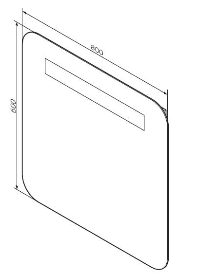 Зеркало с LED-подсветкой AM.PM Like S M81MOX0801WG