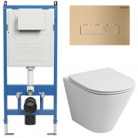 Комплект унитаза с инсталляцией Grossman Pragma 97.4477S.03.310 с клавишей смыва